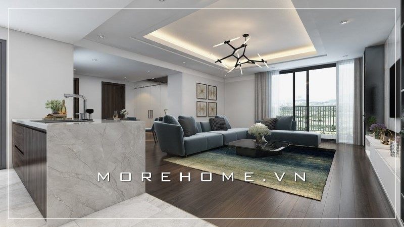 Tô điểm thêm sự sang trọng và không gian sống của gia đình bằng những mẫu thiết kế phòng khách biệt thự đẹp của Morehome.