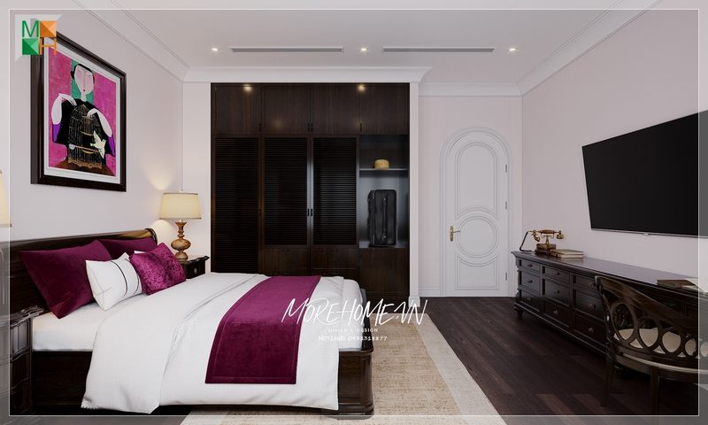 Kệ tủ phòng ngủ góp phần mang đến sự tiện nghi, sang trọng mỗi khi bước chân vào căn phòng.